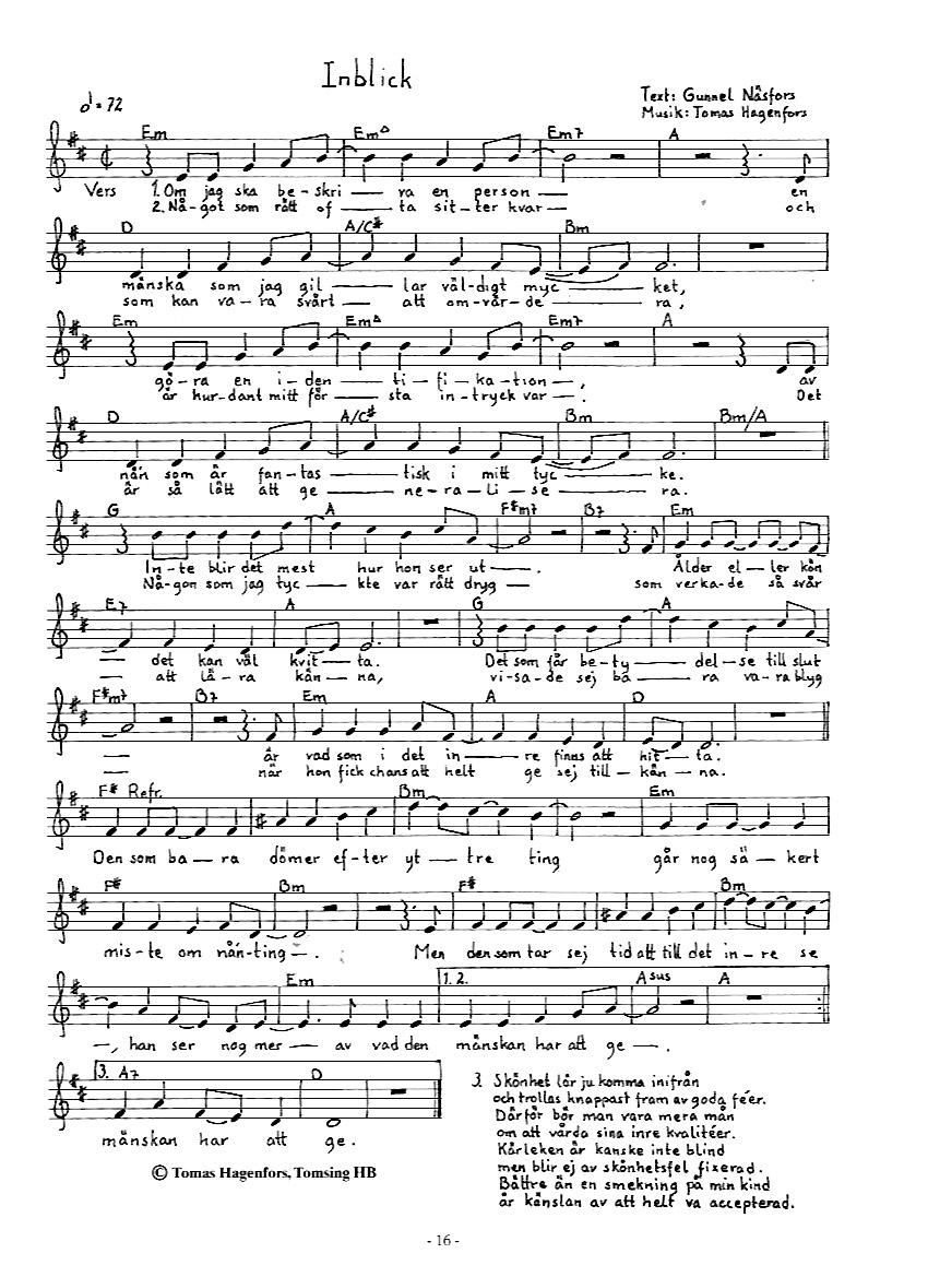 Hittills 2 Noter (PDF) TOMSING