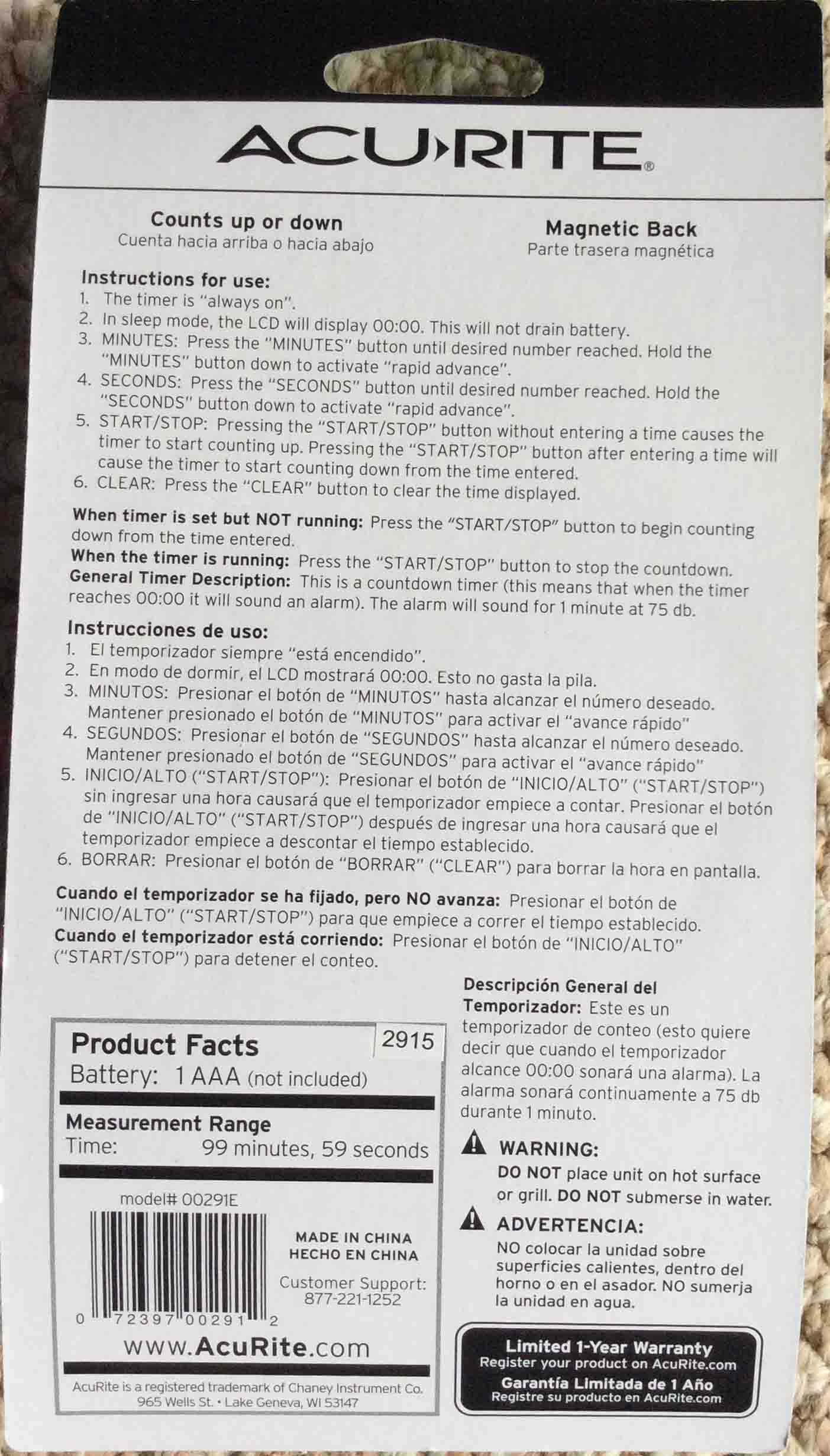 Acurite 00291E Kitchen Timer Review Tom's Tek Stop