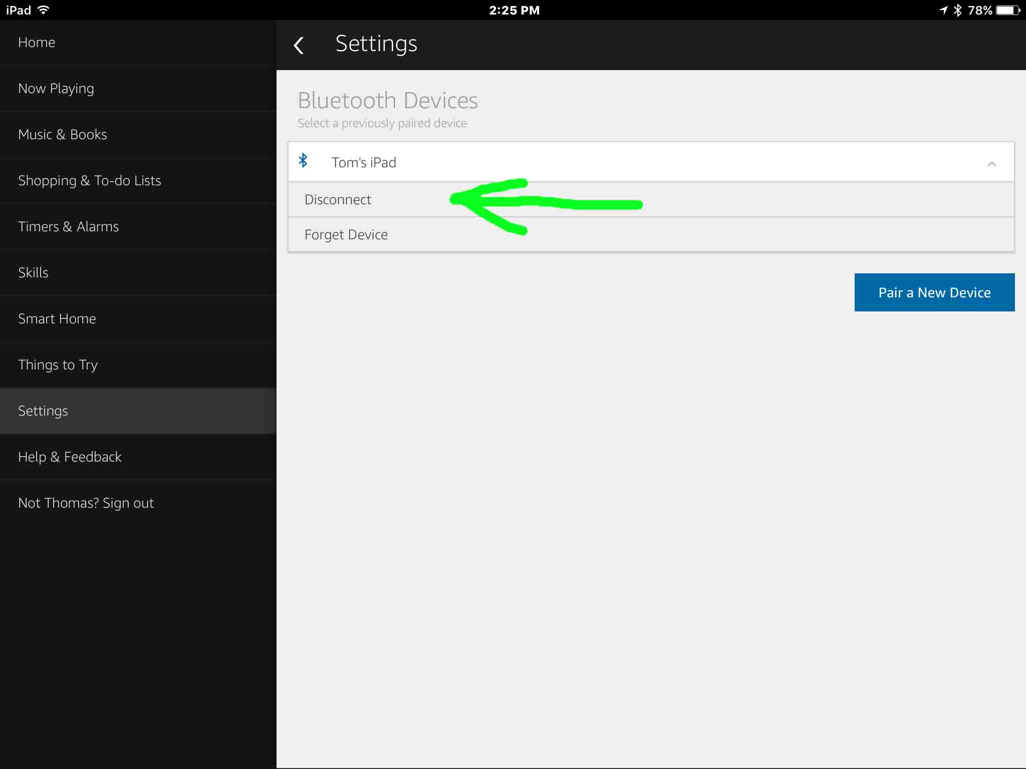 ipad alexa bluetooth