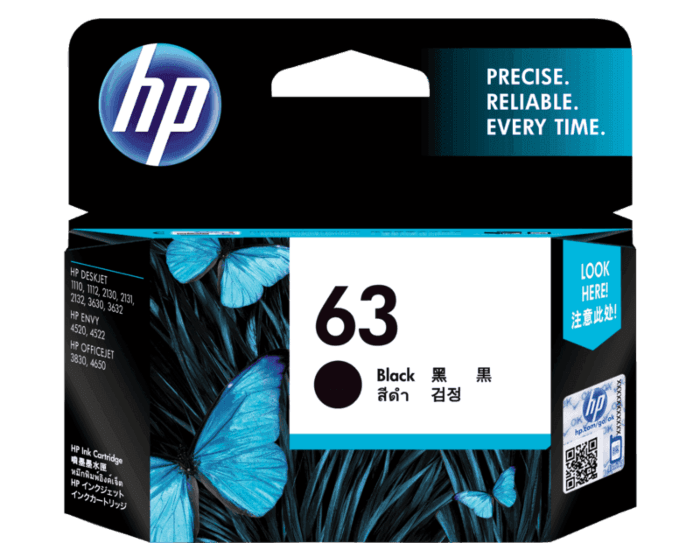 HP 63 Black Original Ink Cartridge Toner.lk
