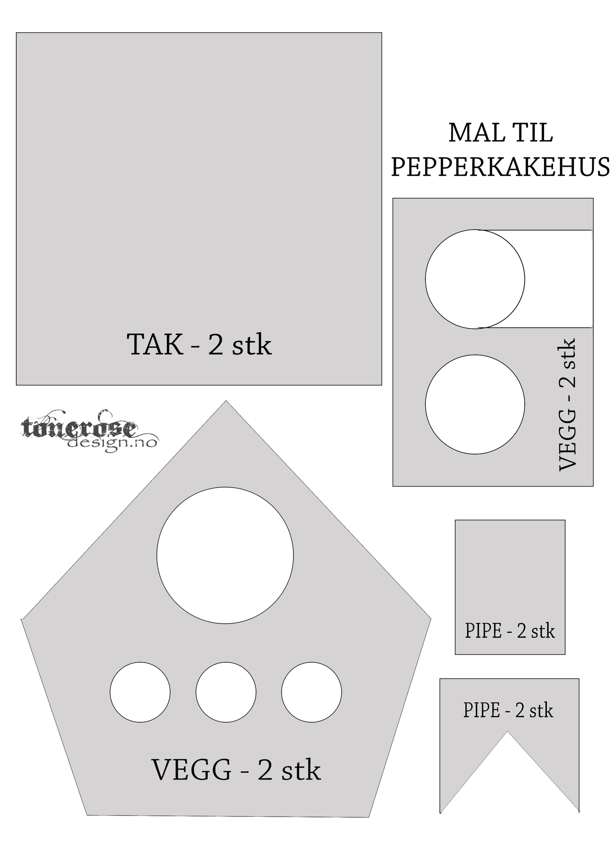 { Mal til pepperkakehus } ToneroseDesign