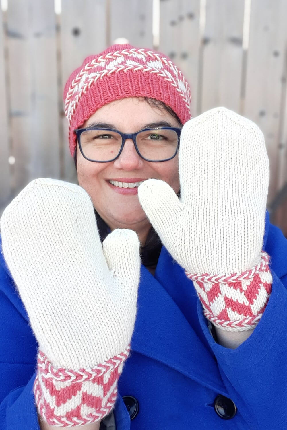 Chevron Illusion Hat & Mittens TONIA KNITS