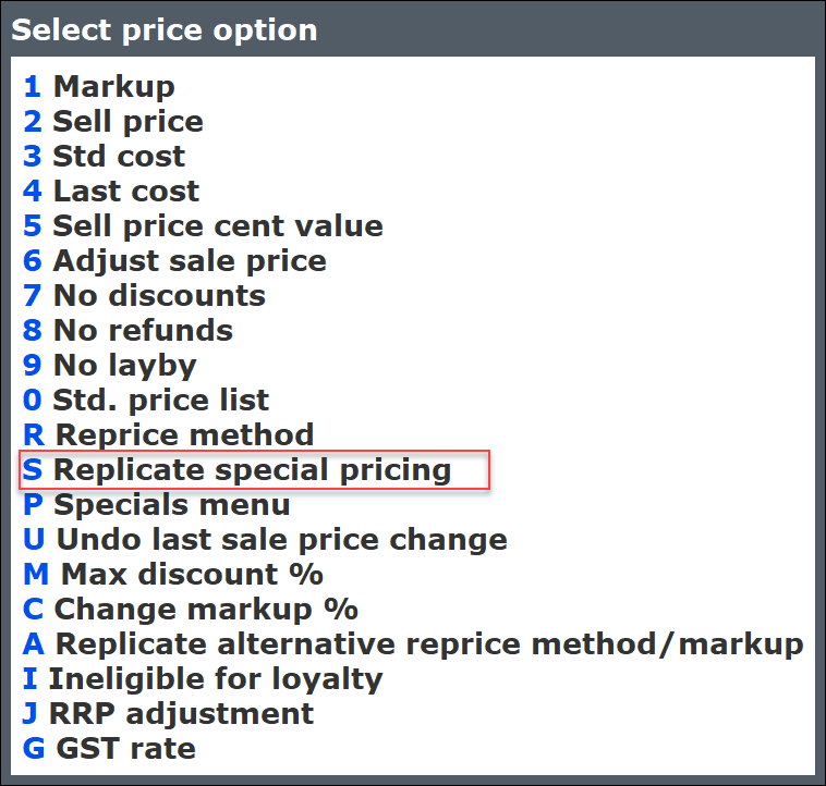 Setting up Specials via Maintain Products in Bulk (Replicate specials