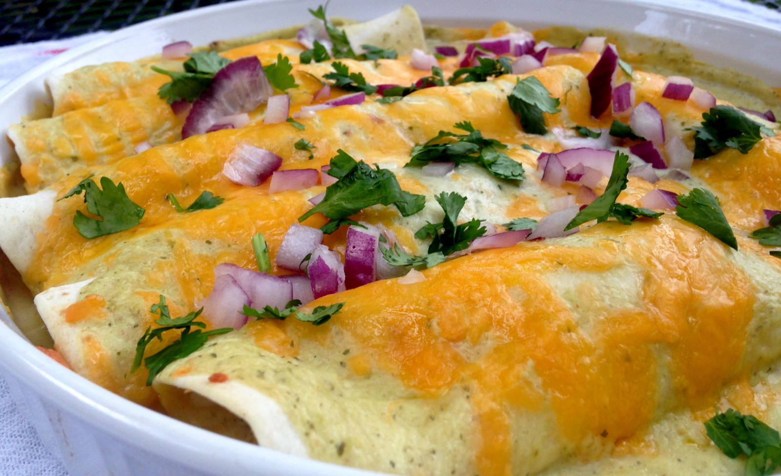 For the Enchilada Lover—Chicken Enchiladas with Tomatillo Sour Cream