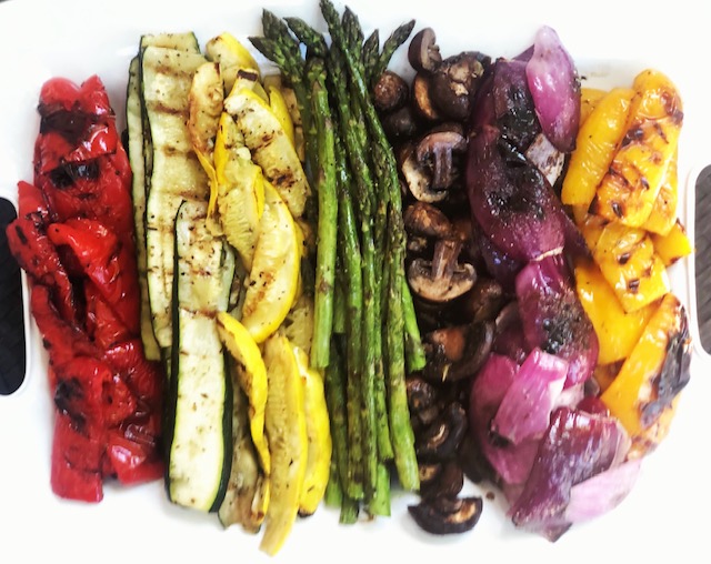 4th of July Sides—Roasted Vegetables with Feta, Dill Dipping Sauce