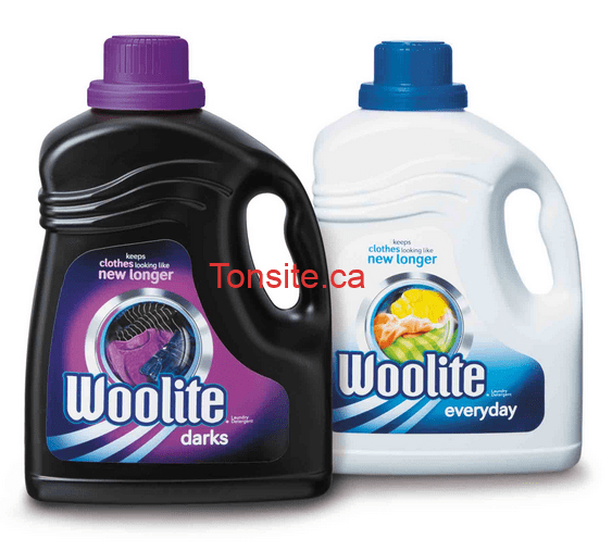 Coupon rabais de 1,50 sur une bouteille de détergent à lessive Woolite