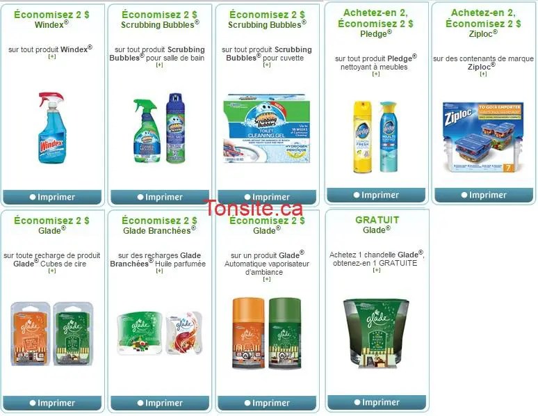 Nouveaux coupons rabais sur les produits Windex, Scrubbing Bubbles