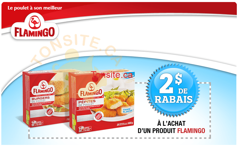 Coupon rabais de 2 sur n'importe quel produit Flamingo au choix