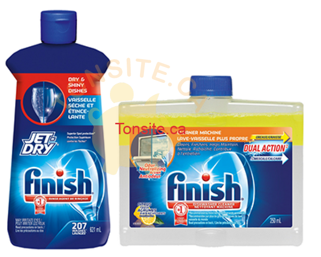Coupon rabais de 75¢ sur un agent de rinçage Finish JetDry ou d’un
