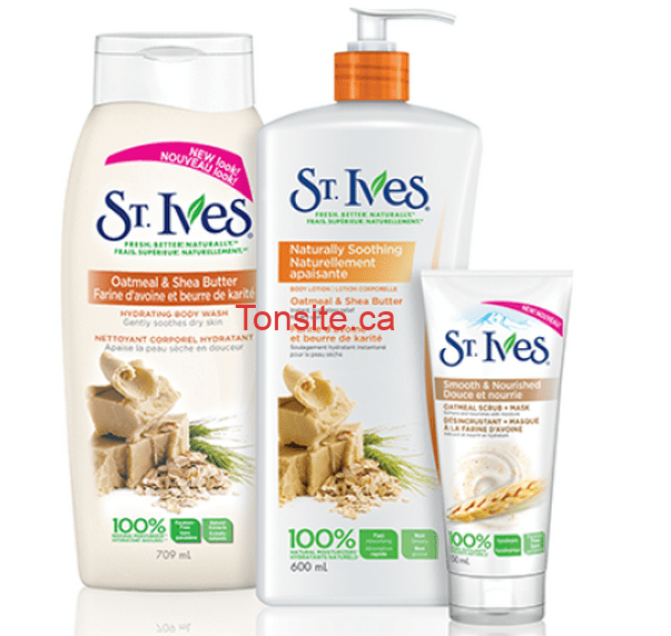 Coupon rabais de 3 sur 2 produits différents de St. Ives