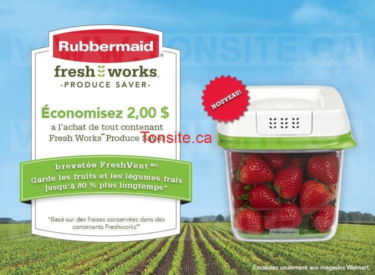 Coupon rabais de 2 sur tout contenant Fresh Works Produce Saver de