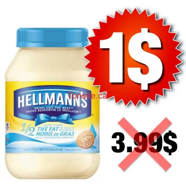 Mayonnaise Hellmann’s à 1 au lieu de 3,99