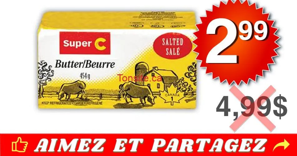 Beurre Super C (454g) à 2,99 au lieu de 4,99