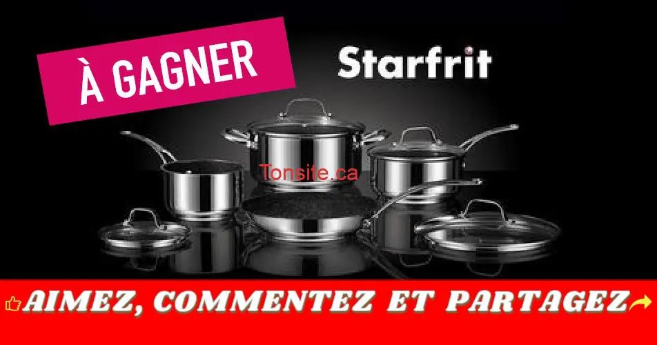 Gagnez une batterie de cuisine The Rock en acier