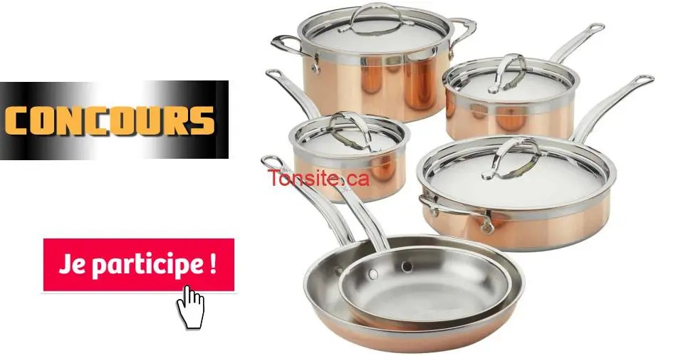 Gagnez un ensemble de batterie de cuisine Hestan