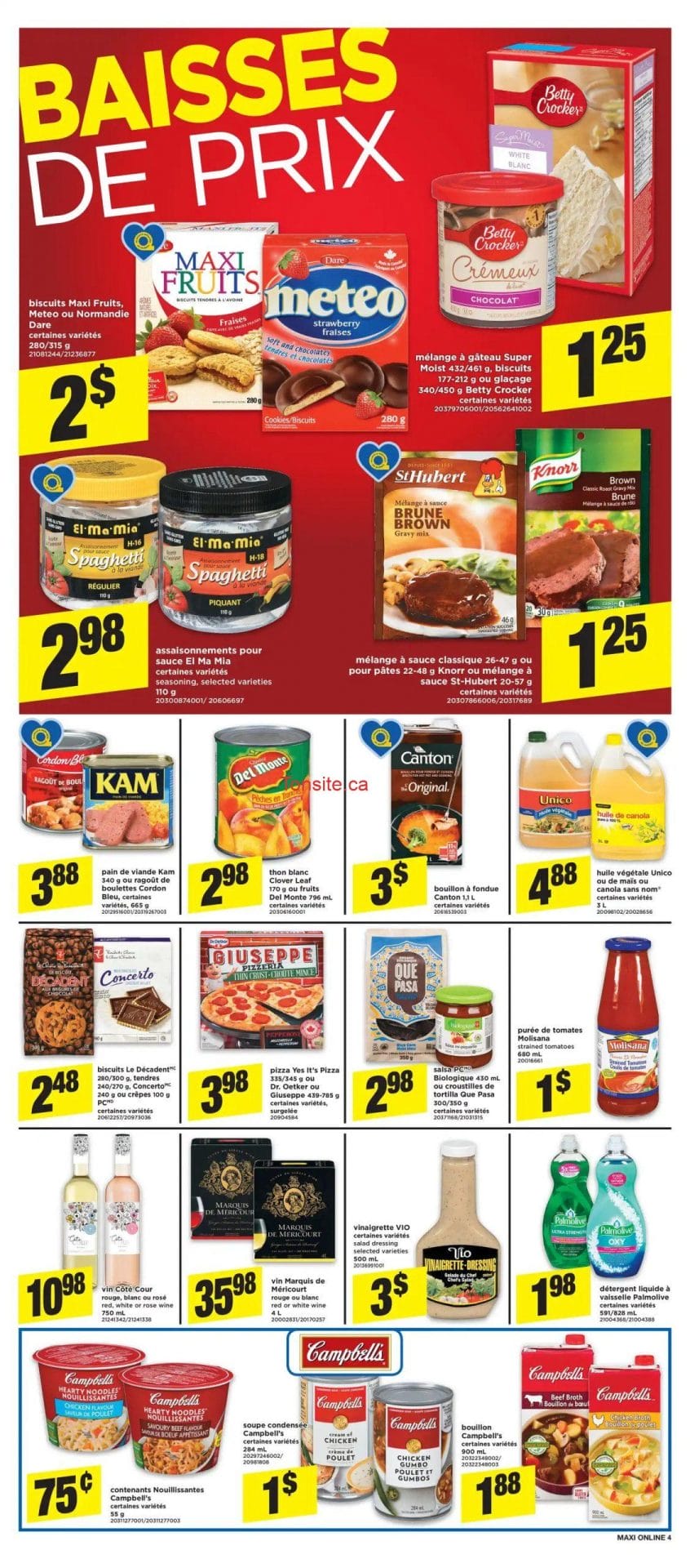 Circulaire Maxi toutes les villes de Québec Circulaire Maxi