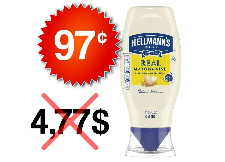 Mayonnaise Hellmann's à 97¢ au lieu de 4,77