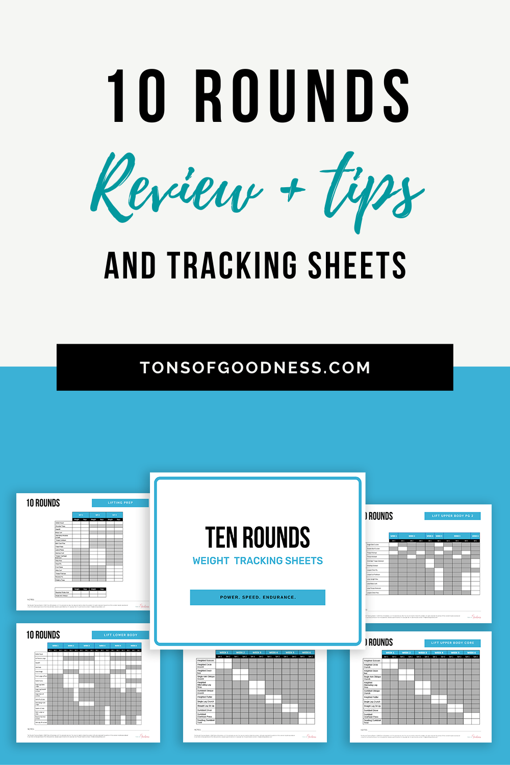 10 ROUNDS by Beachbody on Demand Review and Tracking Sheets