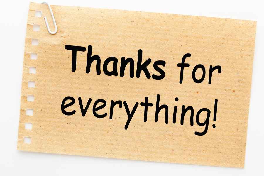 Thank You for Everything You Do for Me Note Writing Guide Tons of Thanks