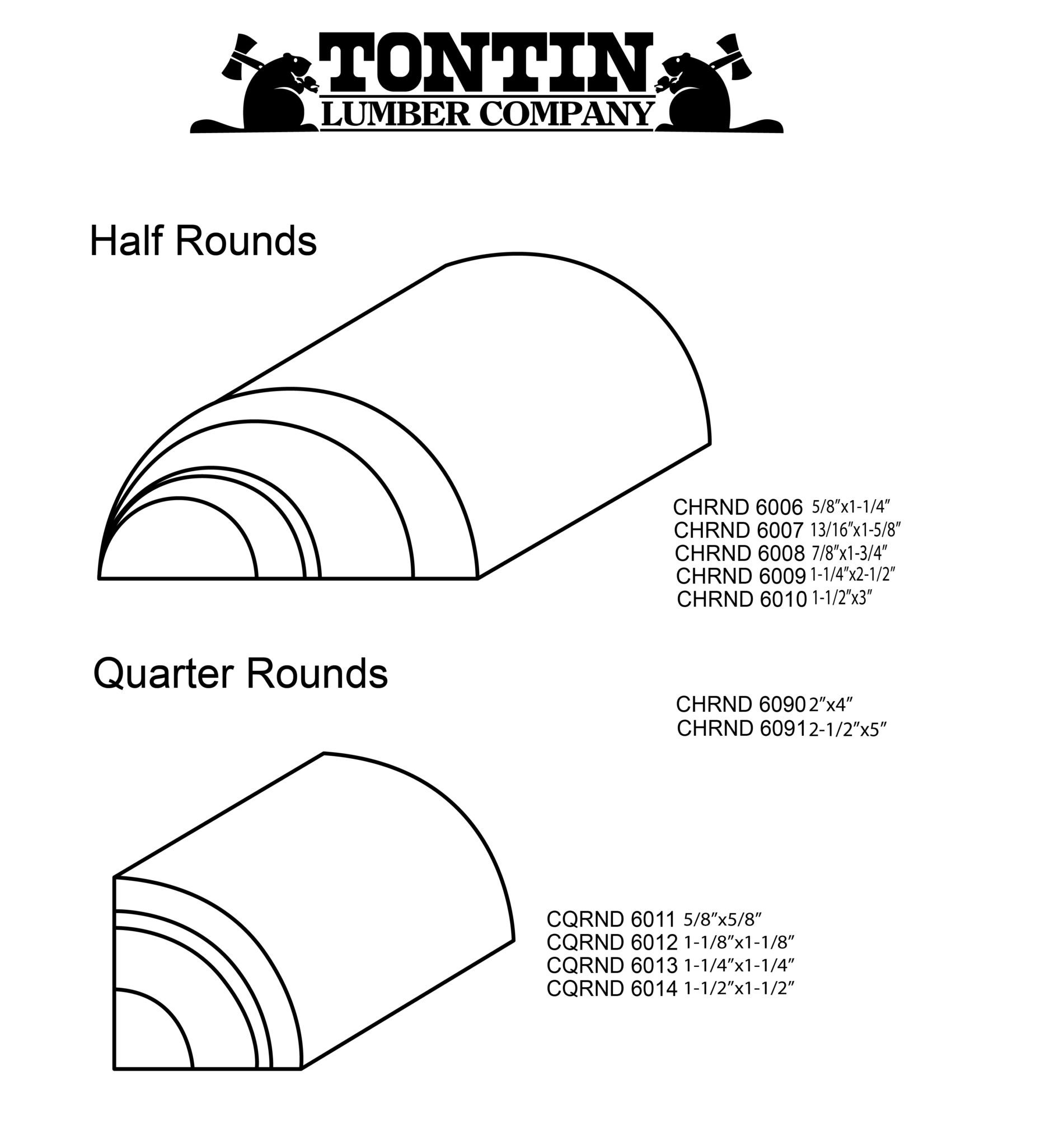 Half and Quarter Rounds Tontin Custom Hardwoods & Millwork Grand