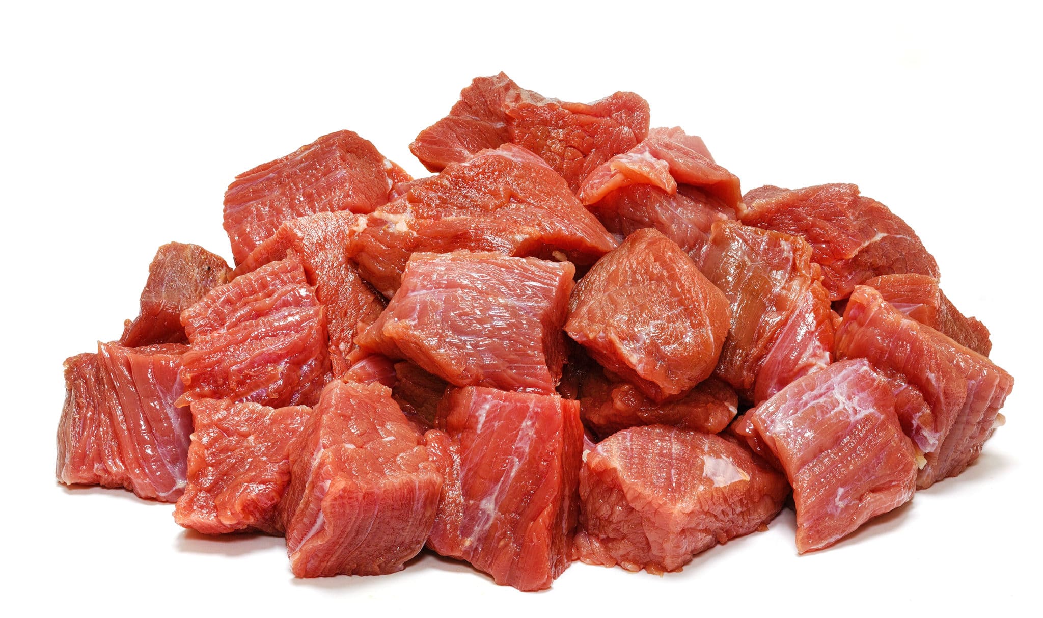 Raw beef meat isolated on white Tony's Meats & Market