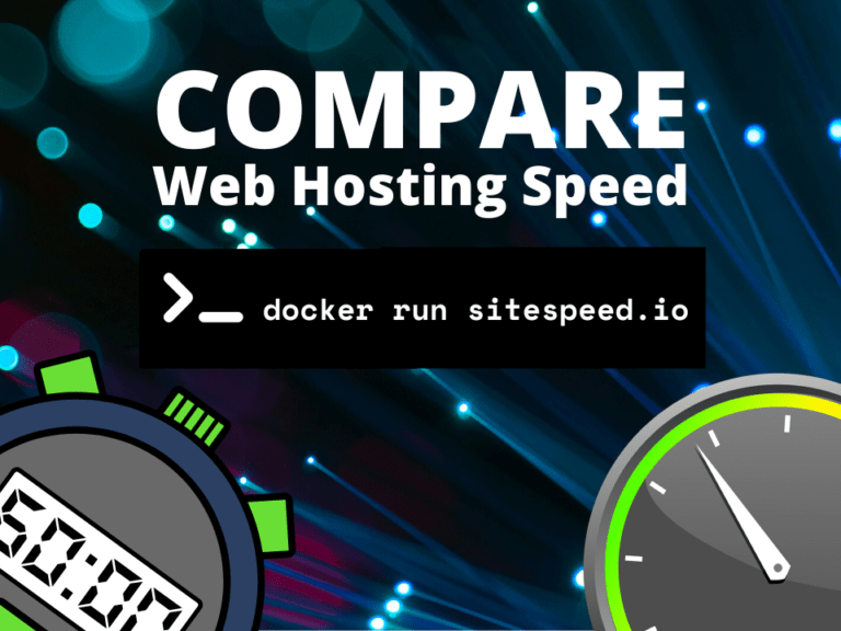 How To Compare Web Hosting Speed with Sitespeed.io Tony Teaches Tech