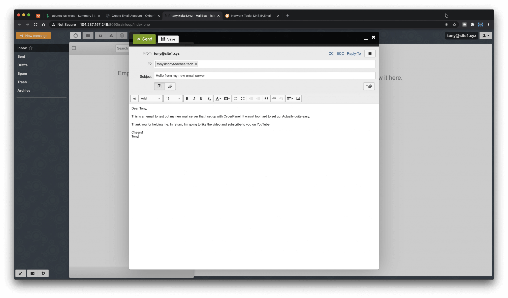 How to Host Your Own Email Server (with CyberPanel) Tony Teaches Tech
