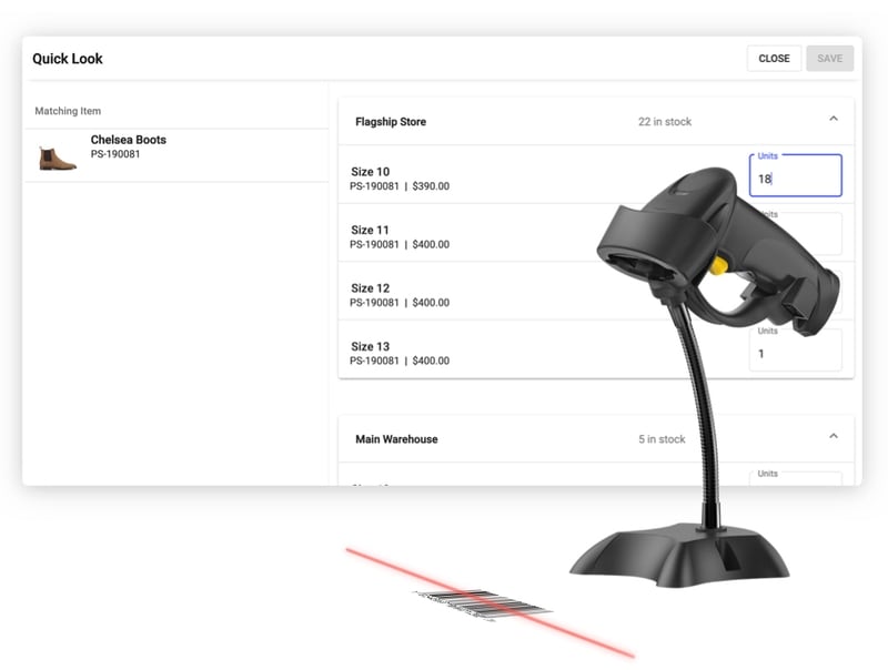 How can I use a USB or Bluetooth Scanner with the web app? Tookstock