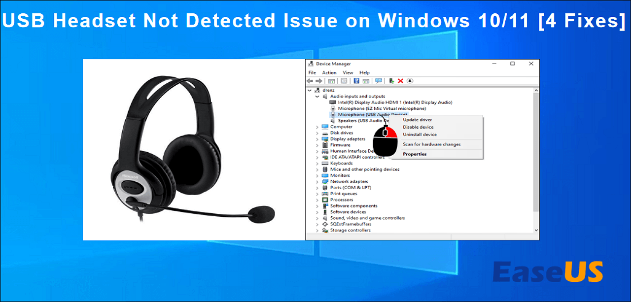 How to Solve USB Headset Not Detected Issue on Windows 10/11/8/7 [4