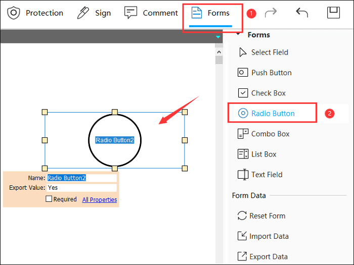 How to Uncheck Radio Button in PDF Form EaseUS