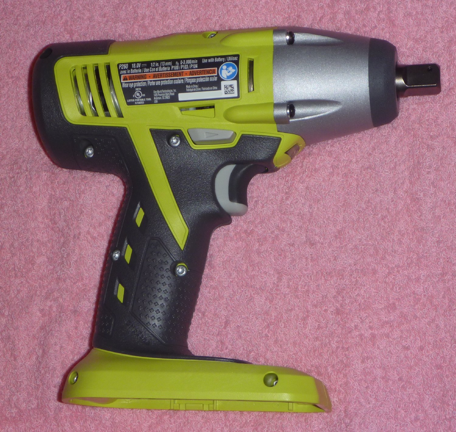 Ryobi One+ P260 18v Cordless Lithium Impact Wrench NEW! FREE SHIP!
