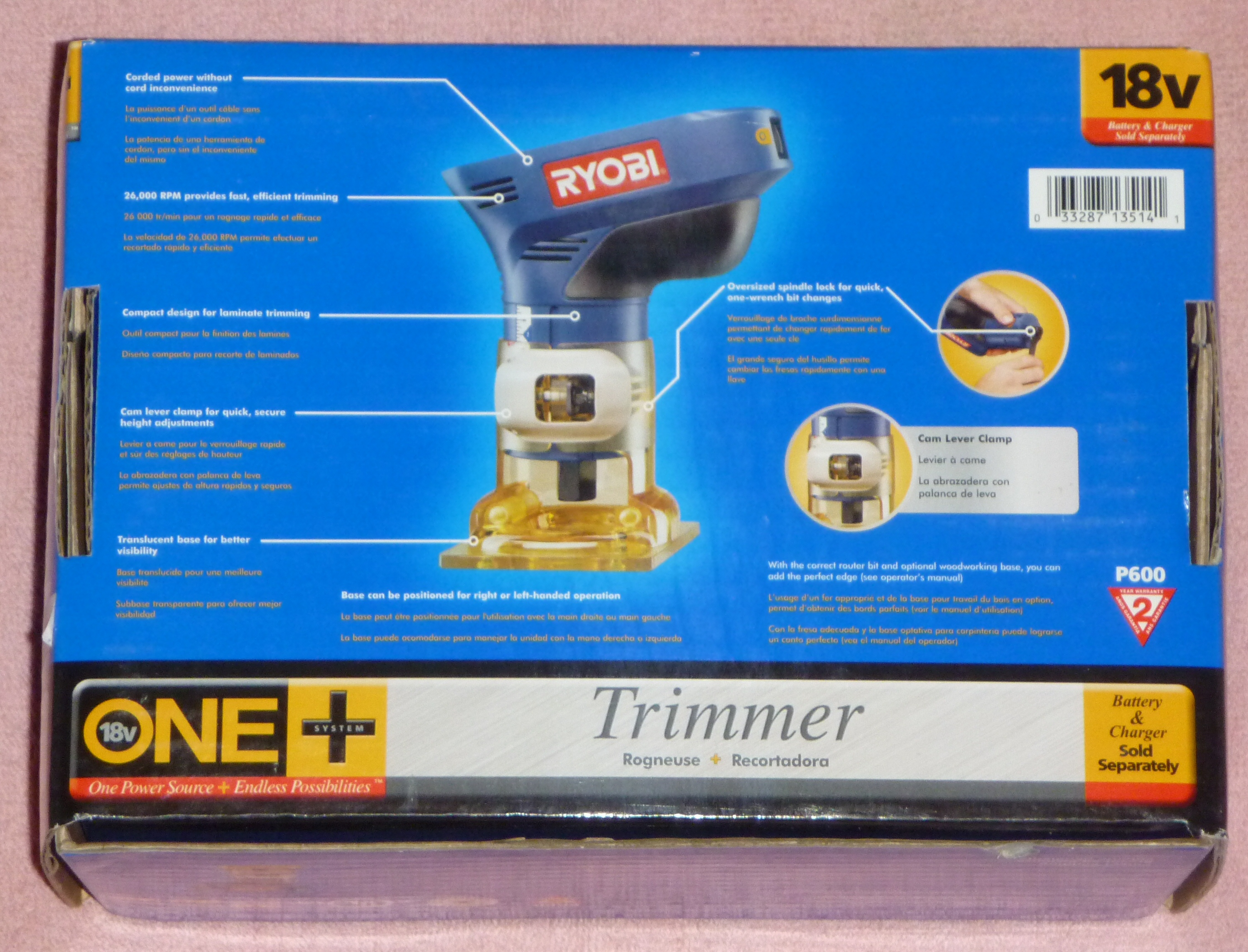 Ryobi One+ P600 18v Cordless Trimmer / Router NIB! | eBay