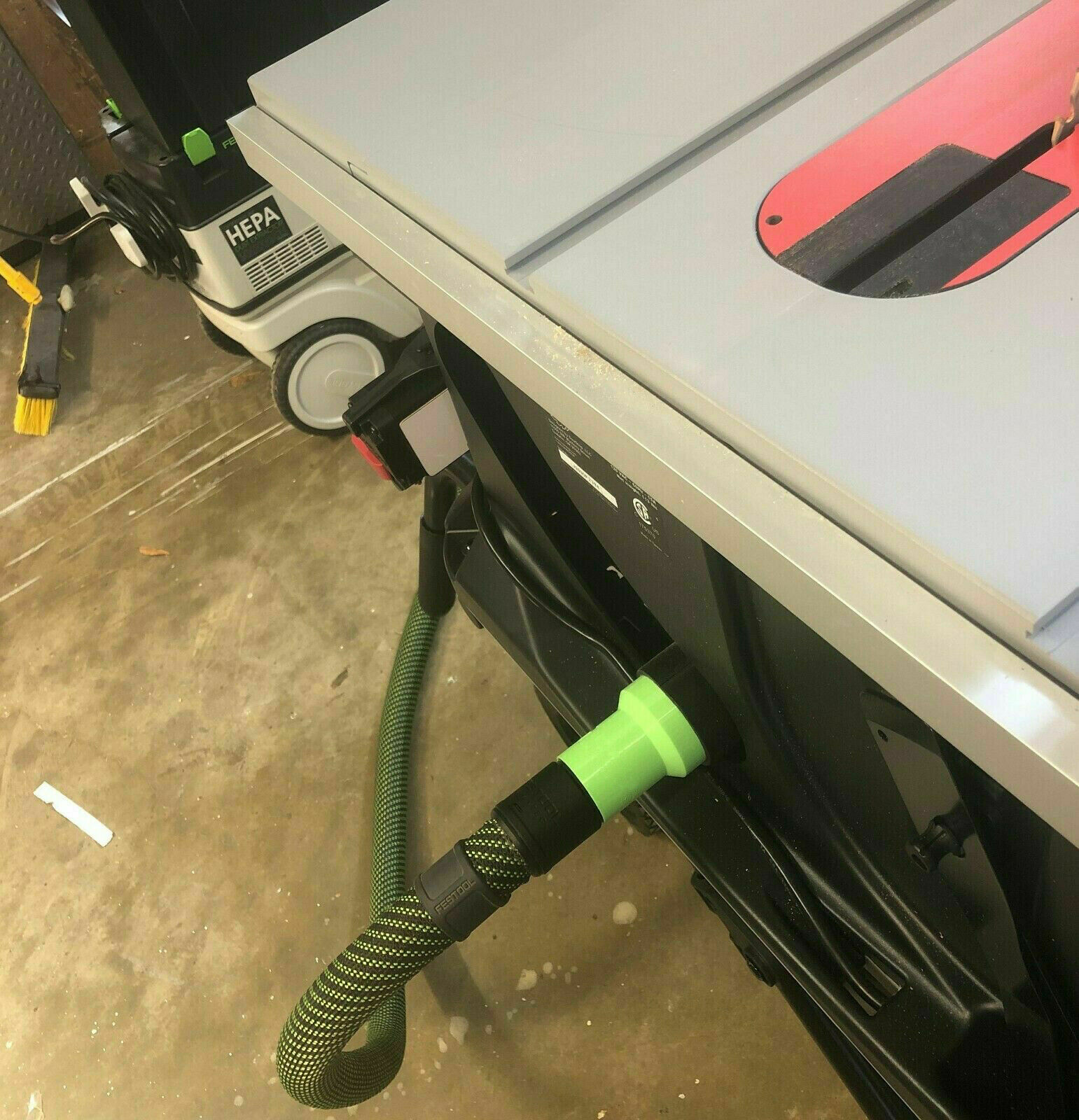 Festool Hose Adapter for SawStop Table Saw ToolCurve