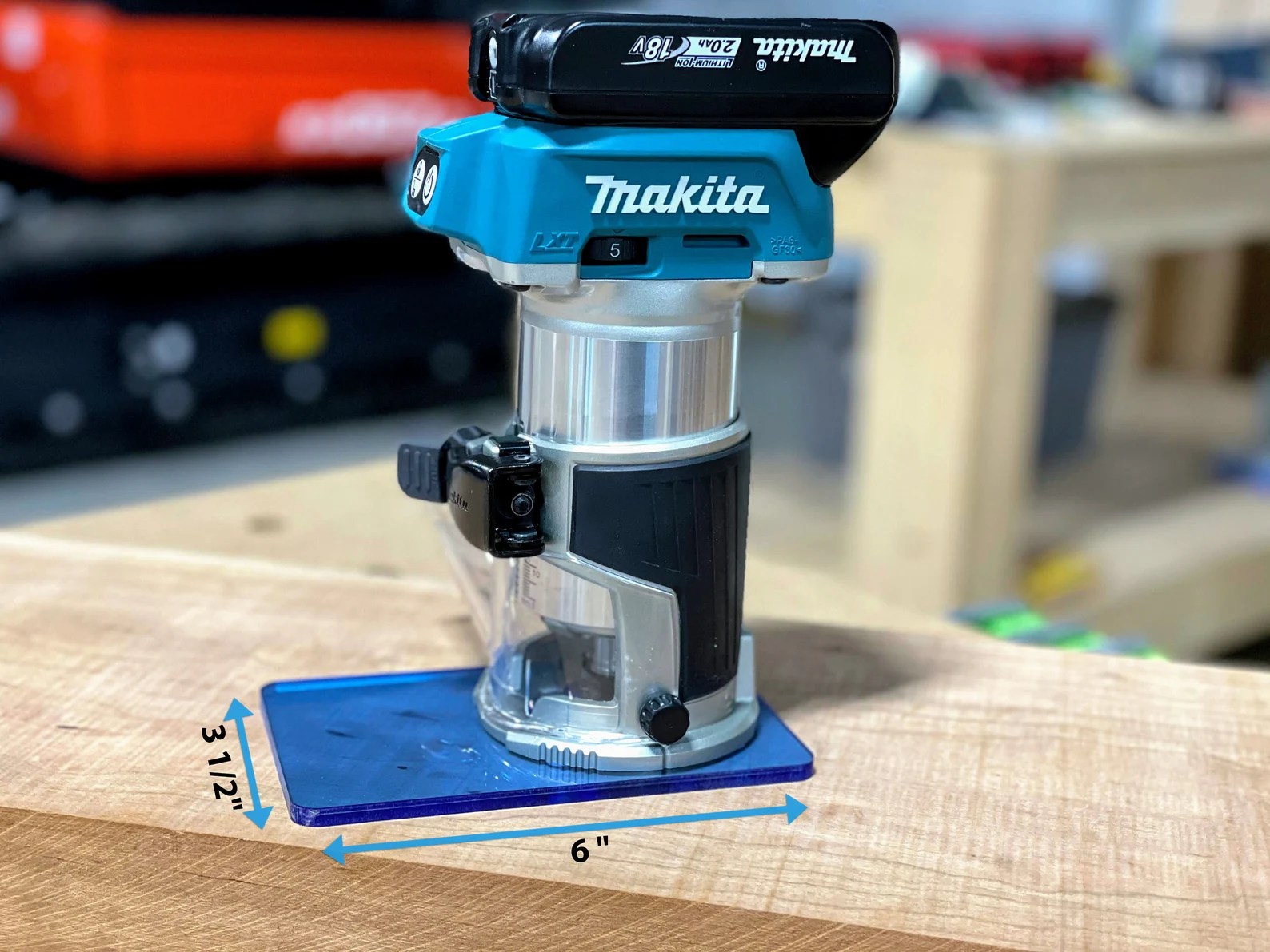 Acrylic Base Plate for Makita Trim Router ToolCurve