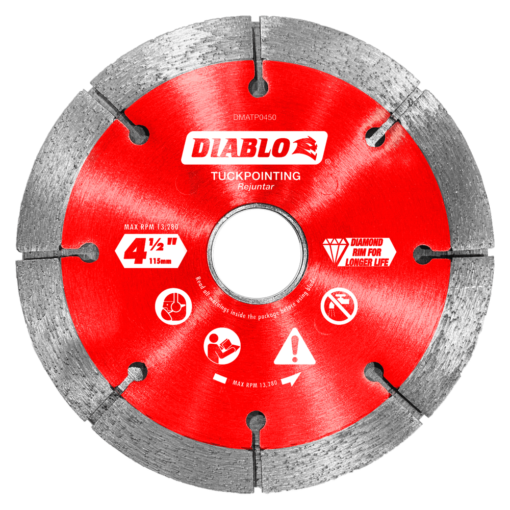 10mm Segment 4.5" X .250" Diamond Double Tuckpointing Saw Blade – For Masonry Diamond Saw Blade 4.5 Inch