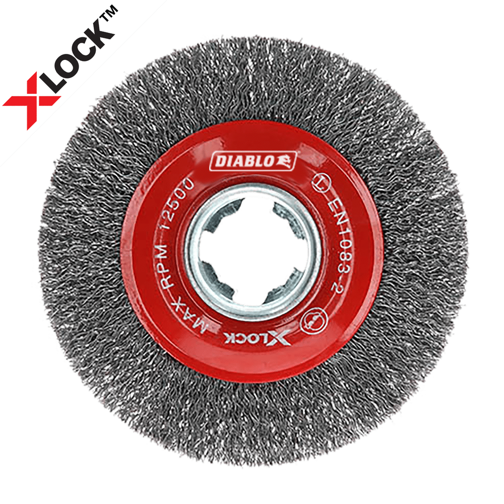 4 in. XLOCK Carbon Steel Crimped Wire Wheel Tool Doctor Tool Repair