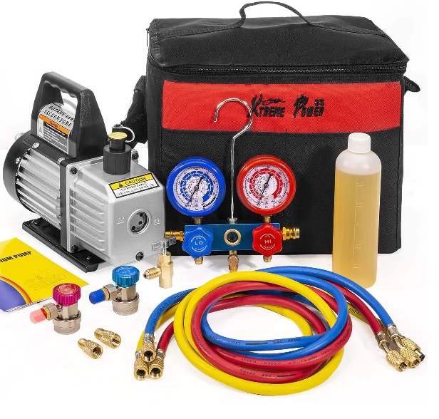 Xtreme Power US 3cfm Refrigerant Vacuum Pump Manifold Set Tool House Ltd