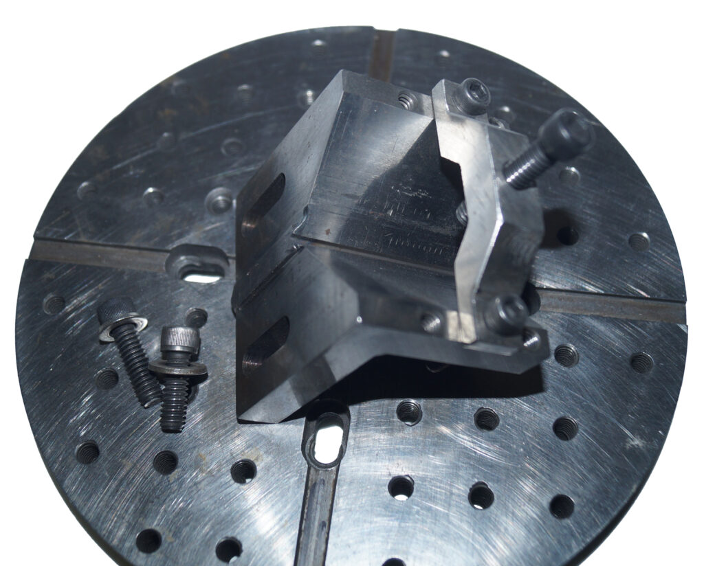 Surface Grinder Fixture With VBlock, Removable Face Plate, Spin