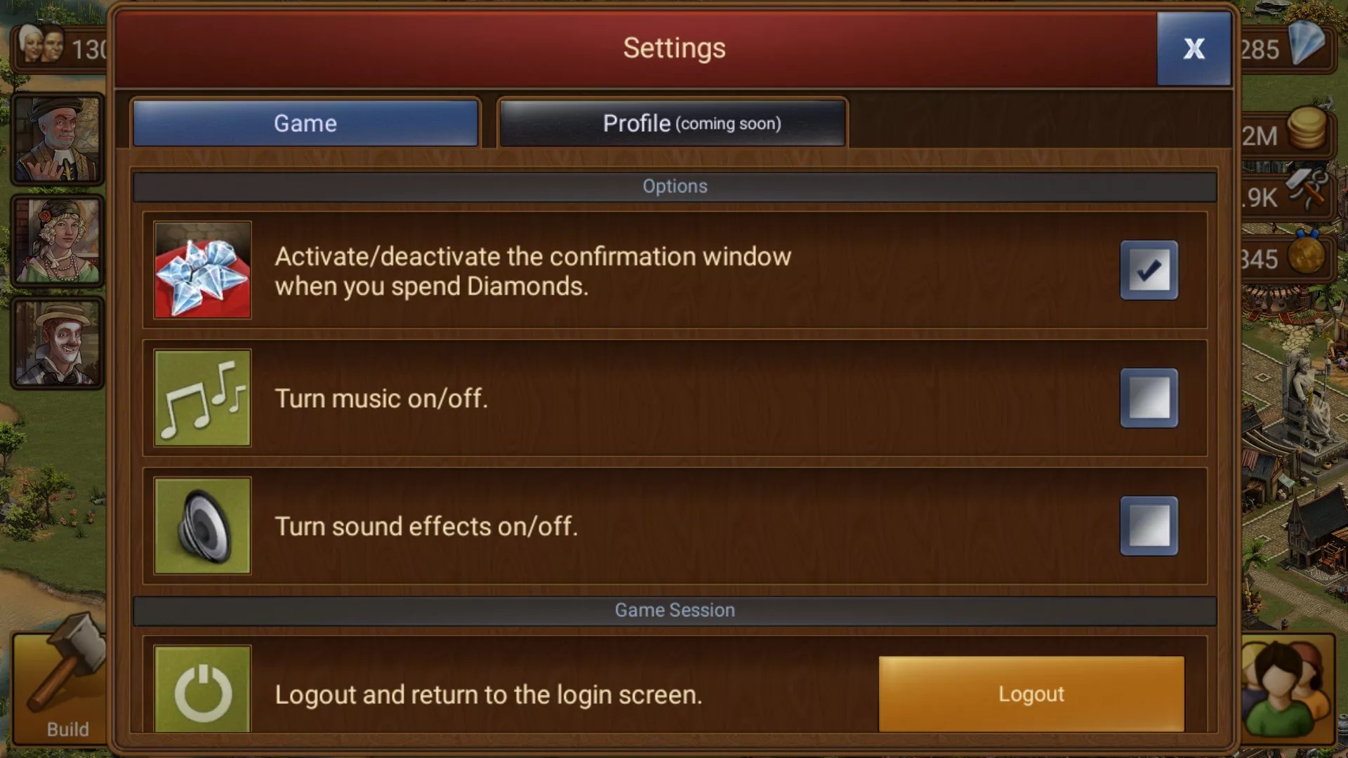 How can I turn off music and sounds? InnoGames Support