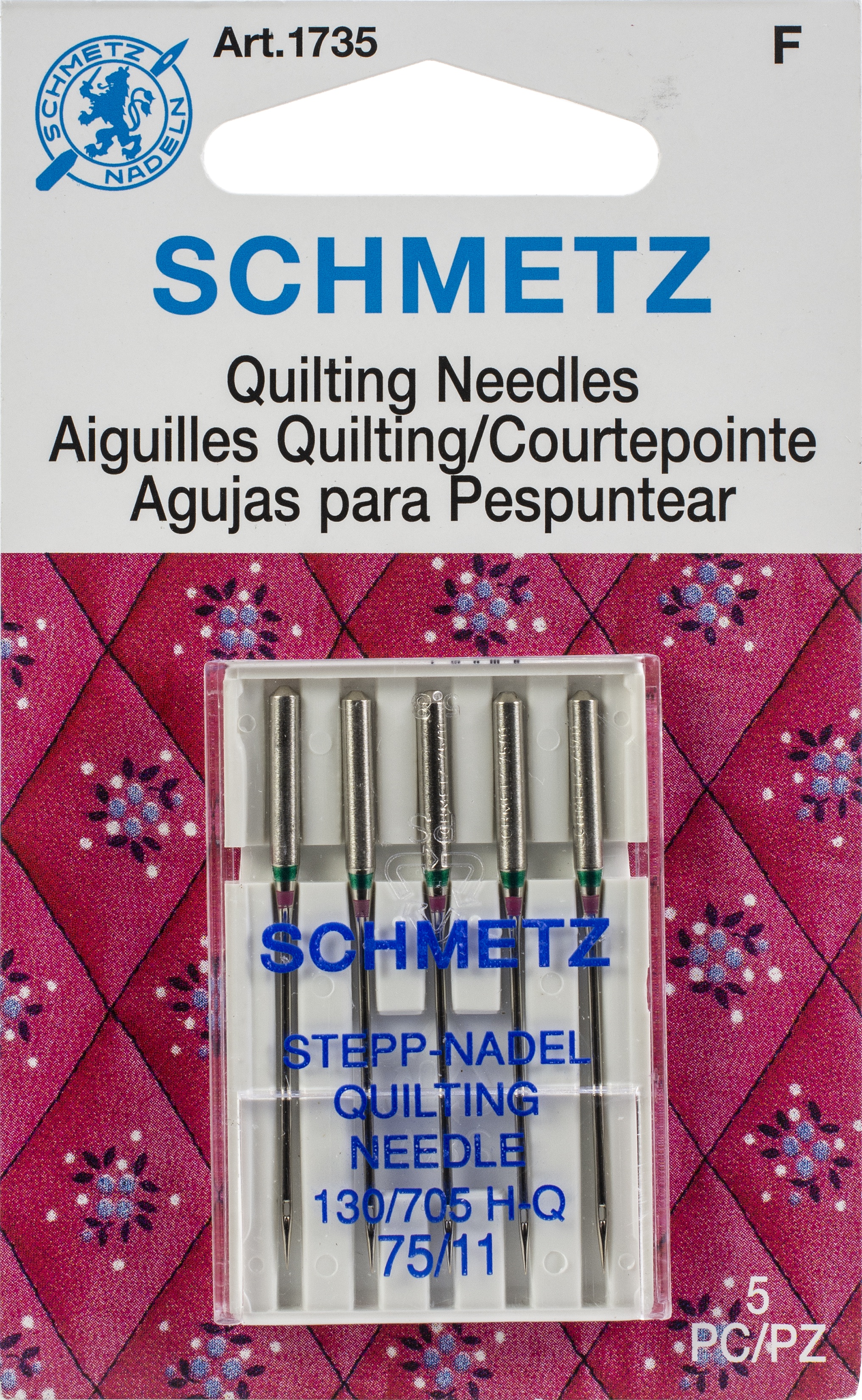 Schmetz Quilt Machine NeedlesSize 11/75 5/Pkg, 1735 eBay