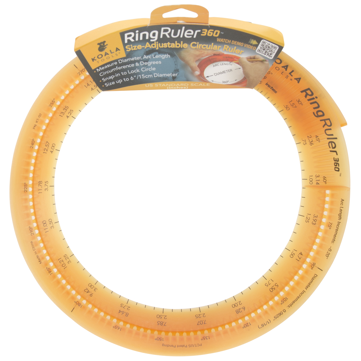 Ring Ruler 360 Degree Circular RulerInches
