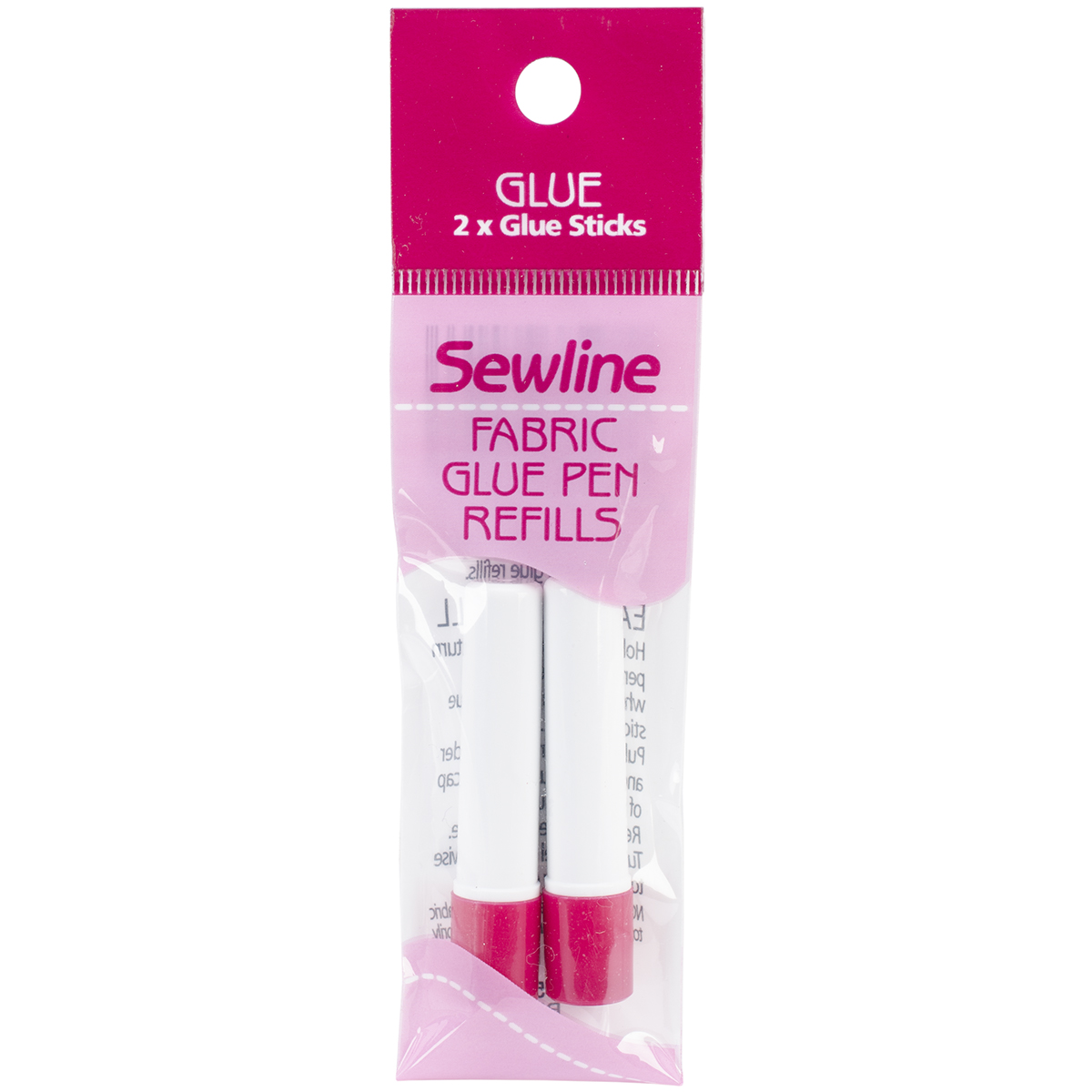 Sewline WaterSoluble Fabric Glue Pen Refill 2/PkgYellow 499991125548