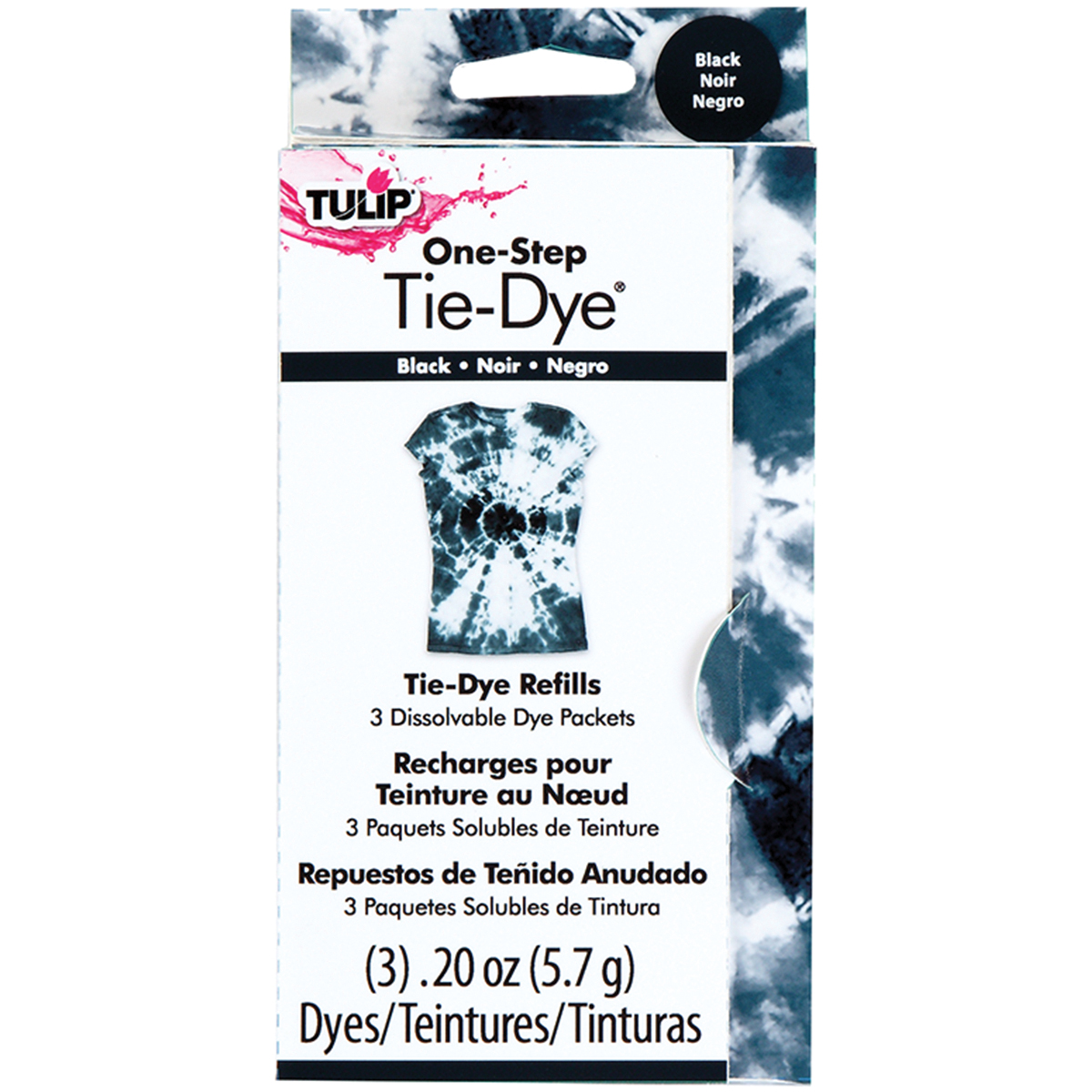 I Love To Create Tulip OneStep TieDye Refill .13oz 3/PkgBlack