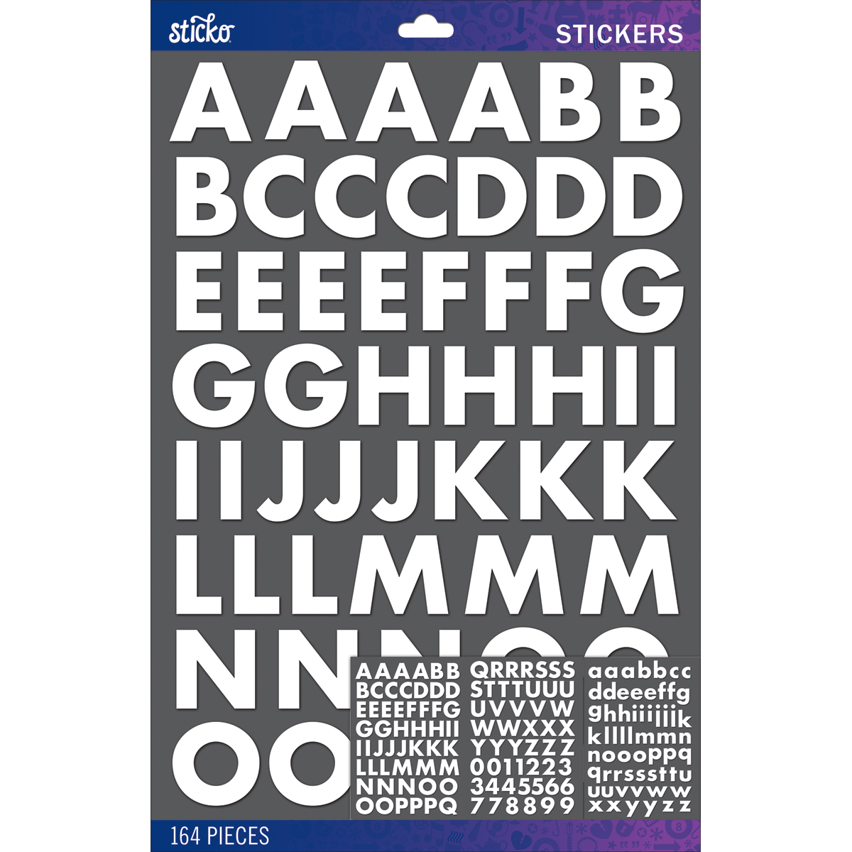 Sticko Alphabet StickersWhite Futura Bold Large, Set Of 3 eBay