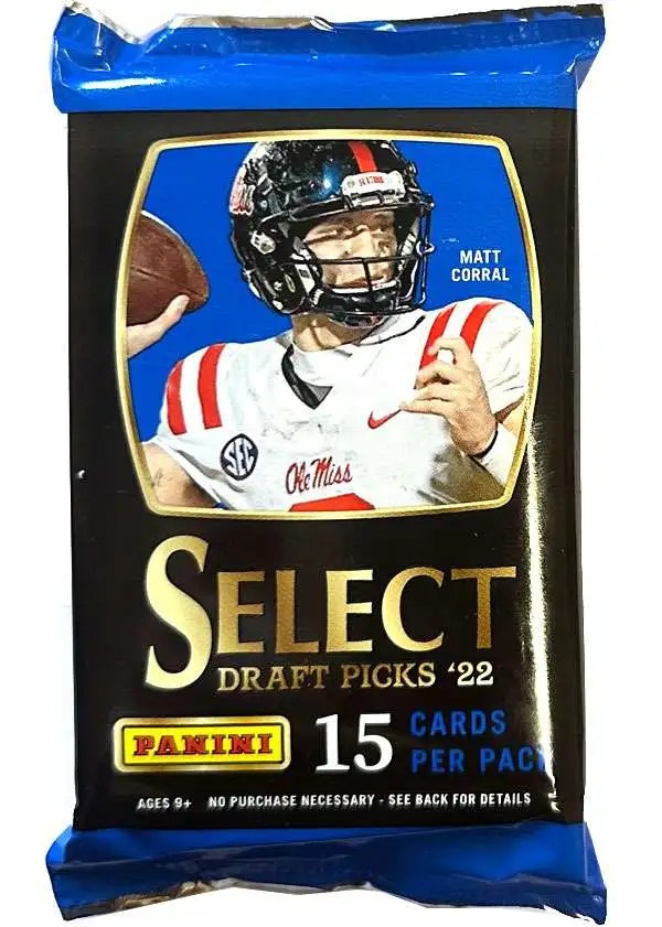 NFL Panini 2022 Select Draft Picks Football Trading Card Pack FOTL
