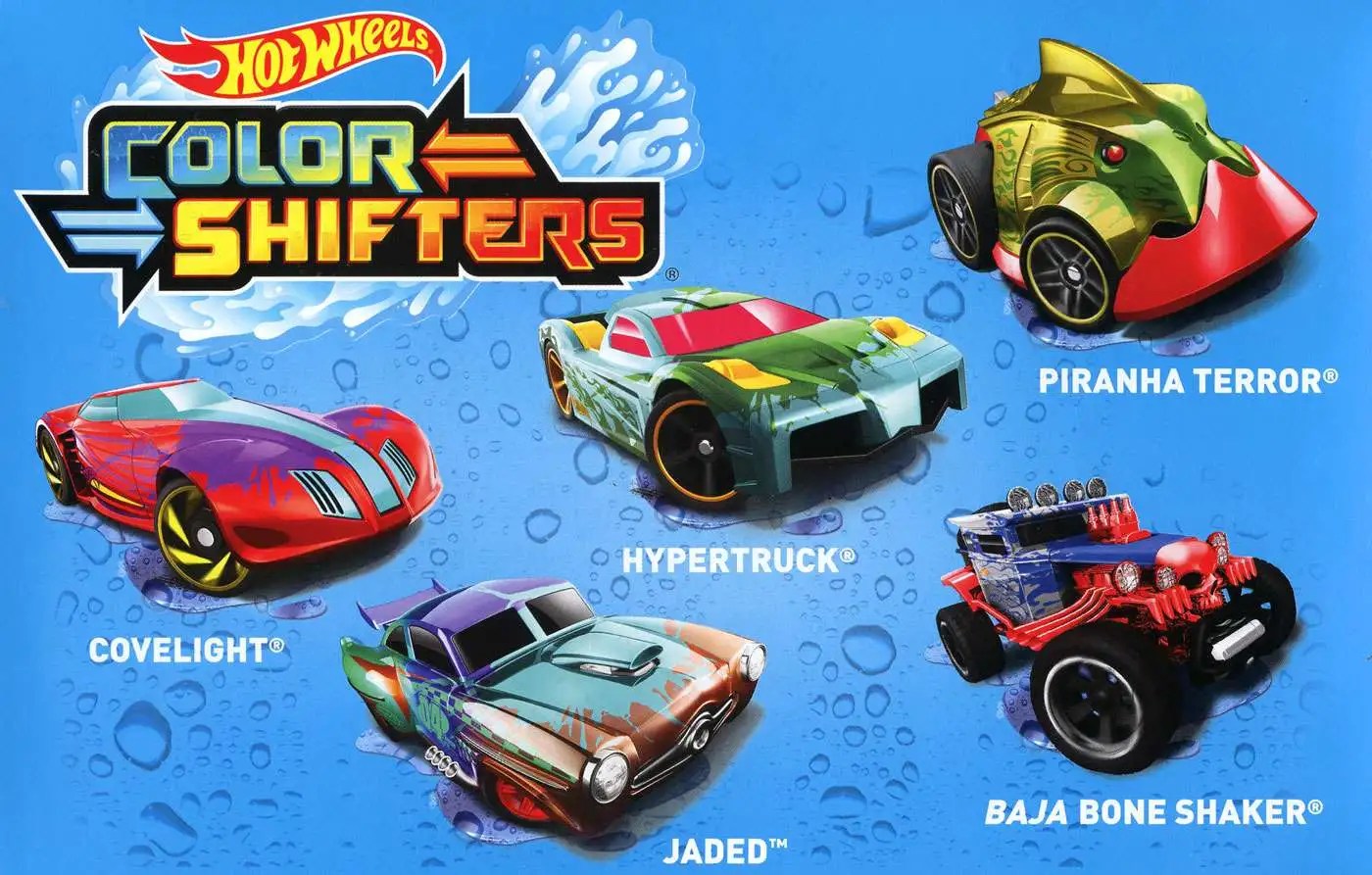 Hot Wheels Color Shifters Covelight, Hypertruck, Piranha Terror, Jaded