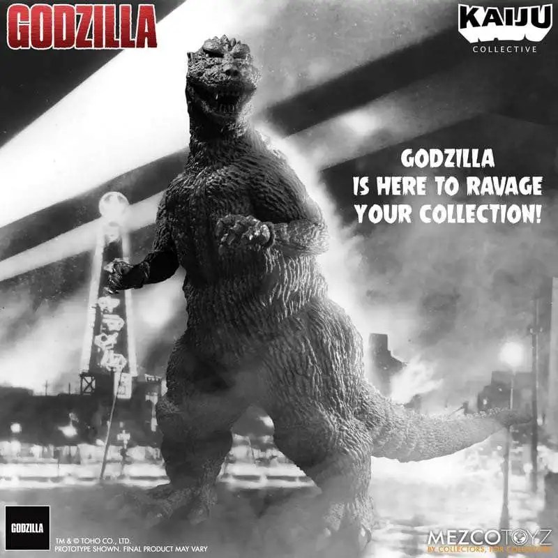 Godzilla Kaiju Collective Godzilla 1954 Action Figure Black White