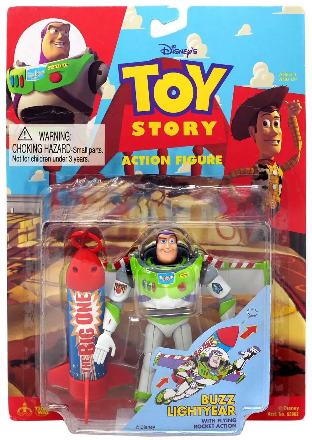 Toy Story Buzz Lightyear Action Figure With Flying Rocket Action Think