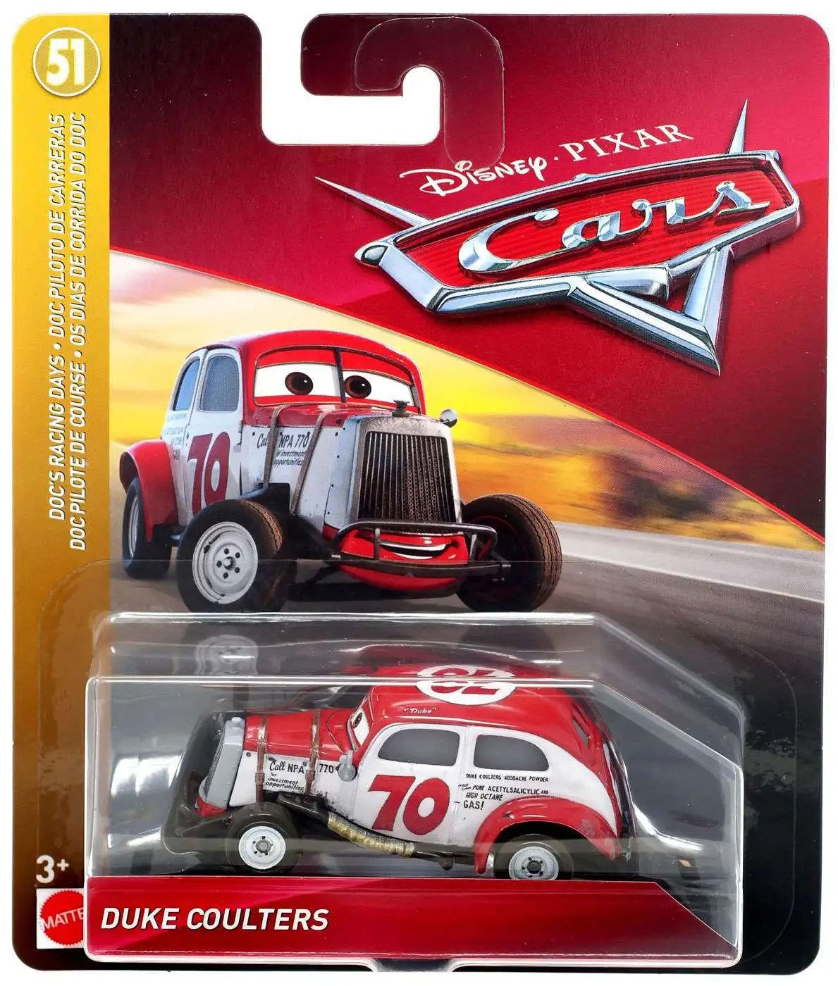 Disney Pixar Cars Cars 3 Docs Racing Days Duke Coulters 155 Diecast Car