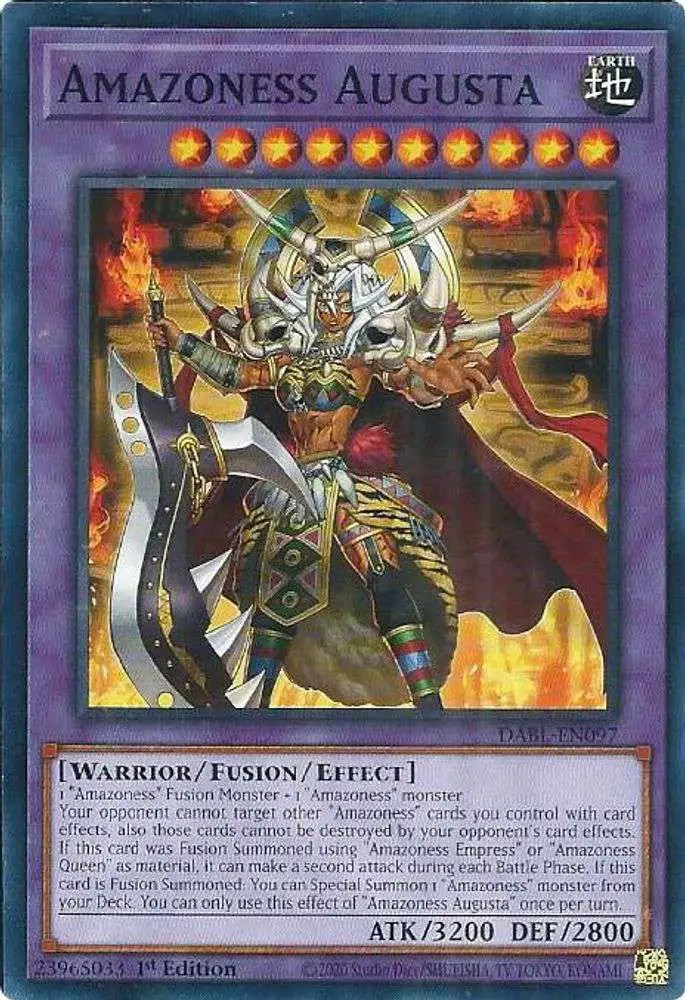 YuGiOh Darkwing Blast Single Card Common Amazoness Augusta DABLEN097